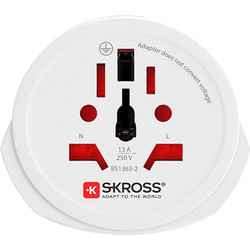 Skross World To Europe 16a Type E F 4000w Travel Adapter White 1.500211C-E
