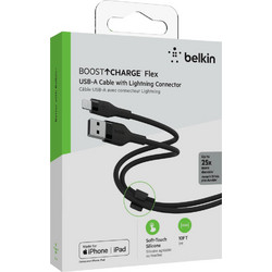 BELKIN CAA008bt3MBL BOOST CHARGE USB-A to LTG_silicone, 3M, Blue