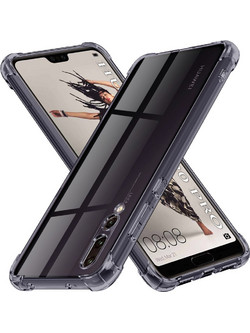 Techsuit Shockproof Clear Back Cover Smoke Black (Huawei P20 Pro)