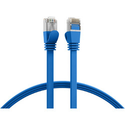 EFB Elektronik Flat S/FTP Cat.6a Καλώδιο Δικτύου Ethernet 0.5m Blue