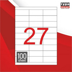 Typotrust 2700 Αυτοκόλλητες Ετικέτες Α4 Ορθογώνιες 70x30mm TL2721