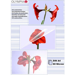 Olympia Din A4 80 Micron Ζελατίνες Πλαστικοποίησης A4 80 microns 100τμχ
