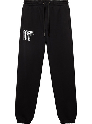 Off-White Motion Arrow Cuffed Φόρμα με Λάστιχο Μαύρο 44MCH057F26F003001 001