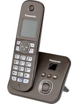 Panasonic KX-TG6821 Ασύρματο Τηλέφωνο με Ανοιχτή Ακρόαση Καφέ