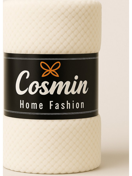 Κουβέρτες Υπέρδιπλες 220x240 Cosmin Veloura Fleece - White