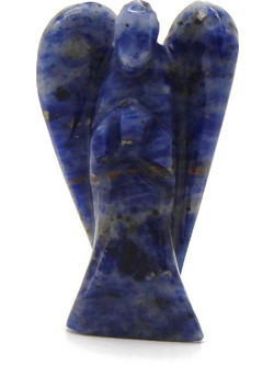 Hand Carved Gemstone Angel - Sodalite