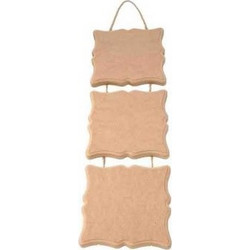 ΞΥΛΙΝΕΣ ΚΟΡΝΙΖΕΣ ΕΝΙΑΙΕΣ 3ΤΕΜ 24X91 MDF ARTEBELLA