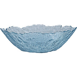ESTIA ΣΑΛΑΤΙΕΡΑ ROCHE ΓΥΑΛΙΝΗ 27.5x8cm ΜΠΛΕ