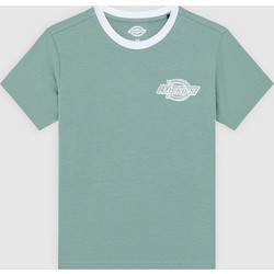 Dickies Plainville Lightweight Wrestler T-Shirt Γυναικεία Κοντομάνικη Μπλούζα Cotton/Lyocell/Elastane Slim Fit - Stormy Sea DK0A88JRL37