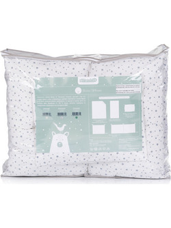 9-piece bedding set with duvet cover 60/120 grey stars