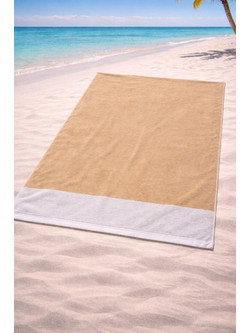 Πετσέτα Θαλάσσης Cosmin 90x165 Simple Beige