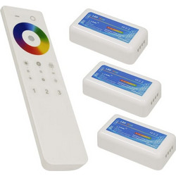 Ασύρματος LED RGB Controller με Χειριστήριο Αφής 2.4G RF για Τρία Group 12v (432w) - 24v (864w) DC GloboStar 04242