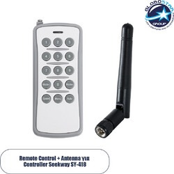 GLOBOSTAR(R) 90828 SEEKWAY MATRIX Ασύρματο Χειριστήριο & Δέκτης / Κεραία DC 12V 1x23A Μπαταρία IP20 - RF 2.4GHz + Εμβέλεια 30m - M5xΠ1.5xΥ11.5cm