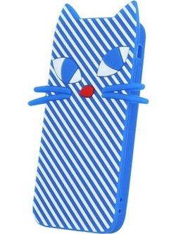 GREENGO SILICON 3D BACK COVER CASE KITTEN FOR ZTE A452 BLUE 5900495523129