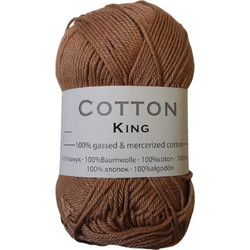 Νήμα Πλεξίματος Cotton King 100% Βαμβακερό 50 γραμμάρια με 125 μέτρα σε Καφέ 2045