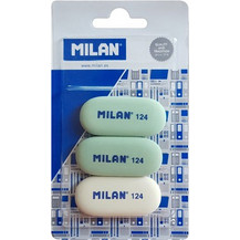 MILAN MILAN γόμα 124 BMM9203MP, παραλληλόγραμη 50 x 23 x 6mm, σετ 3τμχ