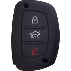 UNBRANDED Θήκη κλειδιού για αυτοκίνητα Hyundai 1007-05, εύκαμπτη, μαύρη