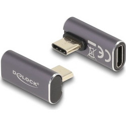 DELOCK DELOCK αντάπτορας USB-C 60048, αρσενικό σε θηλυκό, 100W, 40Gbps, γκρι