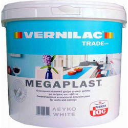 Vernilac Megaplast Πλαστικό Χρώμα Εσωτερικού Χώρου Λευκό 3lt