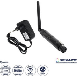 GLOBOSTAR SKYDANCE-DM-WR 71578 DMX512 Ασύρματος Δέκτης RF 2.4Ghz ISM GFSK 20dBm 400m Θηλυκό XLR3 DC 5V IP20 - Μ1.9 x Π1.9 x Υ22cm