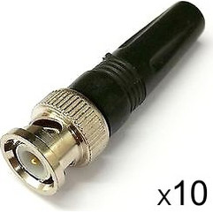 Βύσμα BNC male ST-09B για ομοαξονικά καλώδια CC-100/CC-200/RG-59, 10τμχ