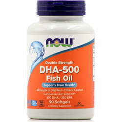 Now Foods DHA-500 Double Strength Ιχθυέλαιο 90 Μαλακές Κάψουλες