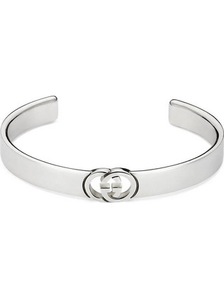 Gucci Interlocking G Βραχιόλι Χειροπέδα από Ασήμι YBA853990001017