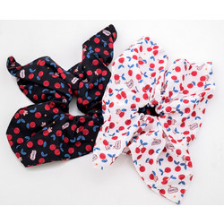 Cherry Blossom Bow Scrunchie Set-Άσπρο Άσπρο Novita