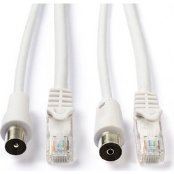 Καλώδιο Ομοαξονικό - Δικτύου Nedis 1.5m White CSGL4500WT15