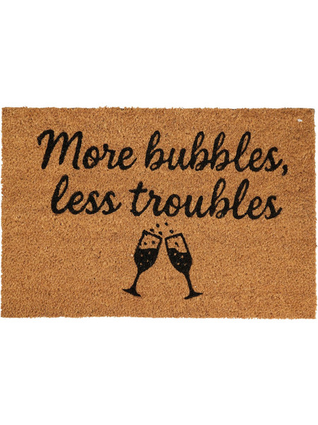 MRShome Πατάκι Εισόδου 59x39cm ''More bubbles, less troubles'' MRShome DF-0007002