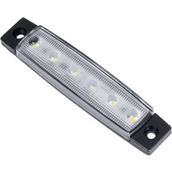 GLOBOSTAR(R) SIDEMARKER 79900 Φώτα Όγκου Οχημάτων LED 1.5W 150lm 120 DC 10-30V Αδιάβροχο IP66 Ψυχρό Λευκό 6000Κ - 6 x SMD2835 Sanan Chip - Μ9.5 x Π2 x Υ1.1cm