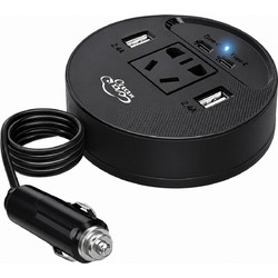 150w 12v/24v Φορητός Inverter Αυτοκινήτου με Πρίζα & Θύρες USB