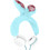 Gjby Plush Rabbit Ενσύρματα Παιδικά Ακουστικά On Ear Μπλε