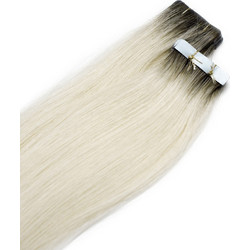 Seamless1 Ultimate Range Rooted Silver Fox Tape Hair Extensions Invisible 55cm