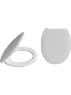 Stewe Home Καπάκι Λεκάνης Οβάλ Πλαστικό Λευκό 44x36cm STE-015251-P15251