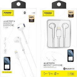 Foneng T28 Handsfree Earbud Lightning White