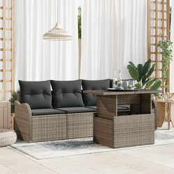 vidaXL Σετ Κήπου Rattan 5τμχ Γκρι 3357102