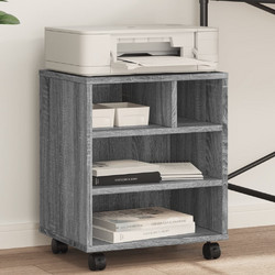 vidaXL Βάση Εκτυπωτή με Ρόδες Γκρι Sonoma 41 x 32 x 48 εκ