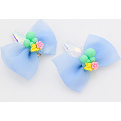 Tulle & Fruit Hair Clips: Η Πιο Fancy Συλλογή για Κορίτσια-Γαλάζιο Γαλάζιο Novita