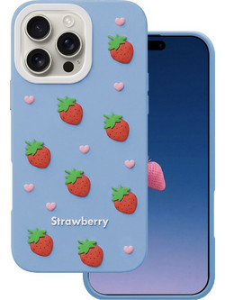 TFO Strawberry Θήκη Back Cover Blue (iPhone 16 Pro Max)