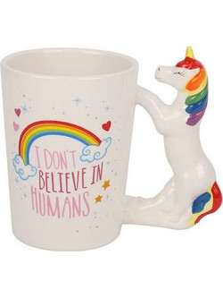 Unicorn Κούπα κεραμική πολύχρωμη 300ml για καφέ ή ρόφημα