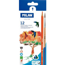 Milan Aqua Ξυλομπογιές Ακουαρέλας Σετ 12τμχ