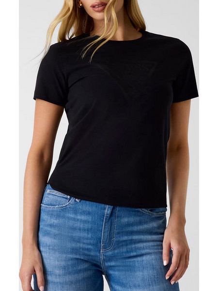 GUESS NEW SS CN BASIC TRIANGLE TEE ΜΠΛΟΥΖΑ ΓΥΝΑΙΚΕΙΟ W6YI14K3855-JBLK JetBlack
