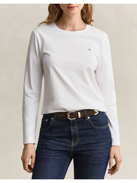 GANT ΜΠΛΟΥΖΑ ΜΜ REG SHIELD LS T-SHIRT 3GW4200748-110 White