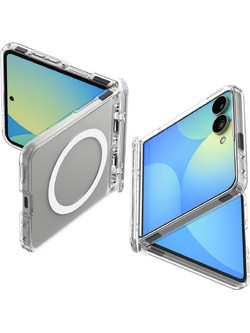 Spigen Ultra Hybrid Pro MagSafe Θήκη Clear White (Samsung Galaxy Z Flip 8)