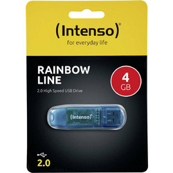 Intenso Rainbow Line 4GB USB Stick 2.0 με USB-A Μπλε