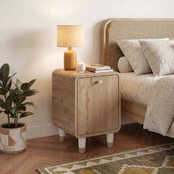 Κομοδίνο Doro Megapap χρώμα sepet oak 35,3x34x51εκ