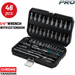 Bormann Pro Σετ Καρυδάκια 1/4" & Μύτες Με Καστάνια 46 Τεμ. BHT5100
