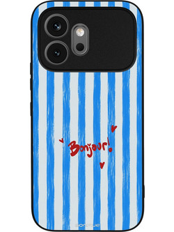 Sonique Stripe Stories Series Θήκη (Honor 600 5G) με Σχέδιο «Bonjour Blue»