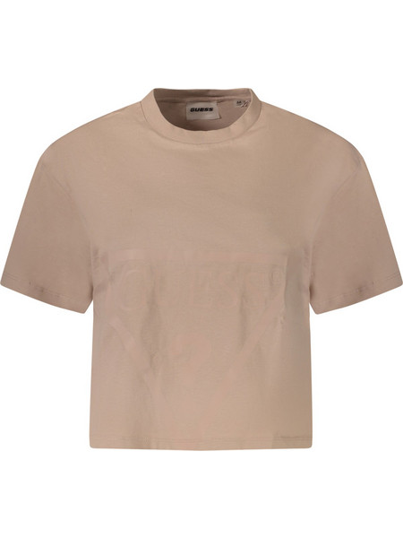 GUESS JEANS WOMEN'S SHORT SLEEVE T-SHIRT PINK Ροζ